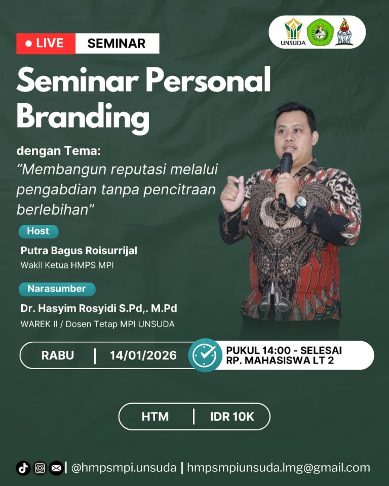HMPS MPI Fakultas Tarbiyah UNSUDA Gelar Seminar Personal Branding